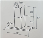 Máy hút mùi áp tường Kaff KF-991